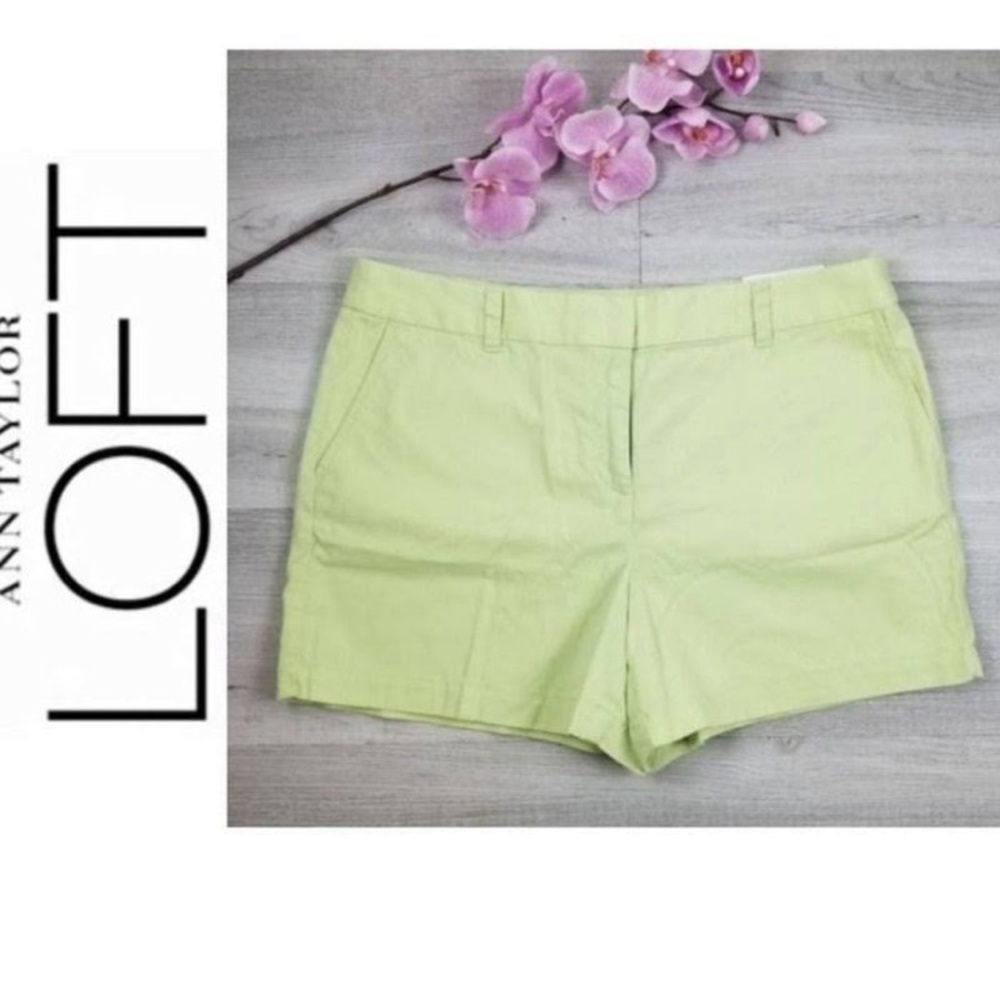 Ann Taylor LOFT women’s lime green shorts -size 8